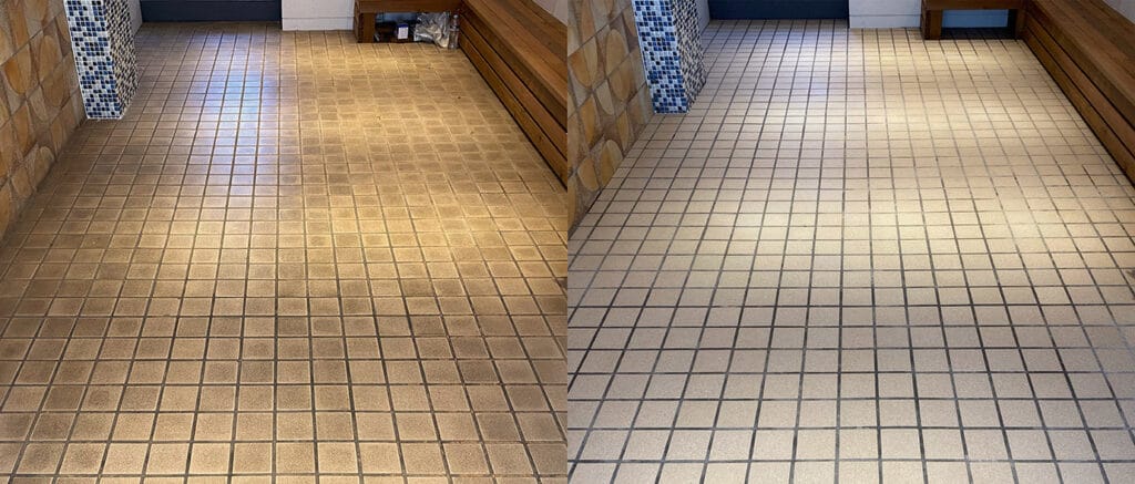 before and after tile and grout cleaning on Long Island NY